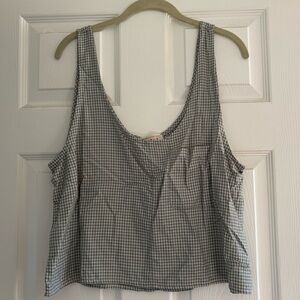 Gingham Print Tank Top - Size M